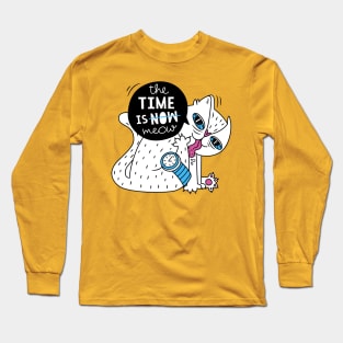 The Time Is Meow Long Sleeve T-Shirt